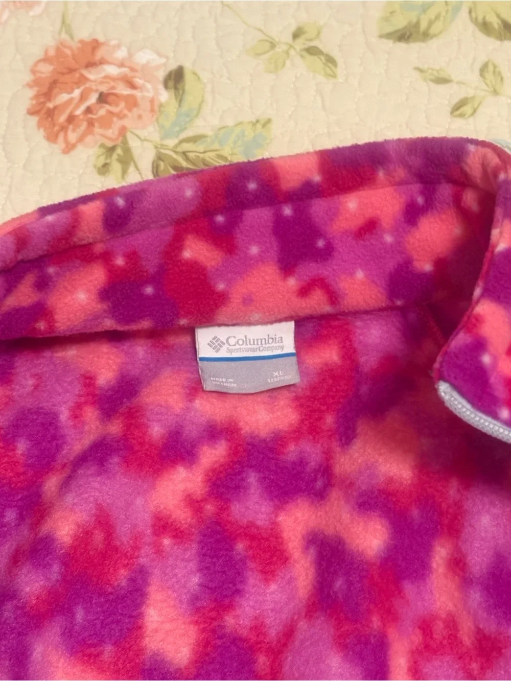 Columbia Pink Fullzip Fleece Jacket - Girls Size X-Large